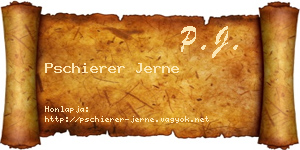 Pschierer Jerne névjegykártya